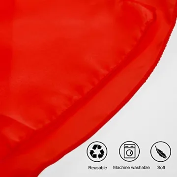 Elegant Red Satin Napkin Set - Washable & Reusable 12 Pack