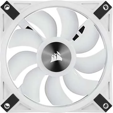 Corsair QL Series, iCUE QL120 RGB, 120mm RGB LED PWM White Fan, Single Fan