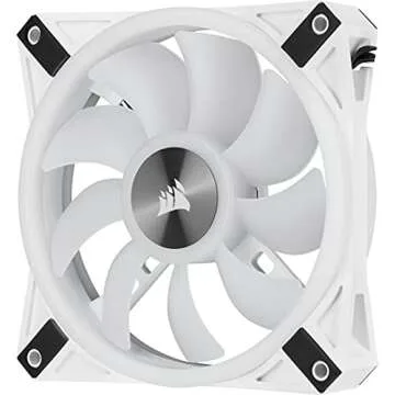 Corsair QL Series, iCUE QL120 RGB, 120mm RGB LED PWM White Fan, Single Fan