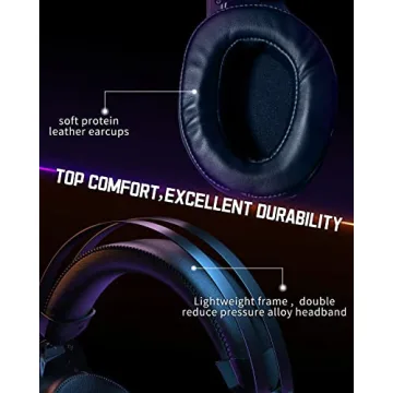 Gaming Headset for Xbox One Series X/S Ps5, Ps4, PC Switch, Noise Canceling Headphones with Microphone, 3.5mm Audio Jack, Auto-Adjust Headband