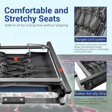 KINGROCK Portable Stadium Seats with Back Support for Comfort and Convenience
