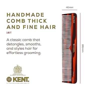 Kent 16TG Dressing Comb for Hair and Beard Grooming