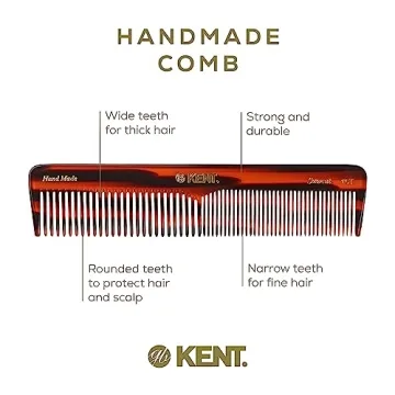 Kent 16TG Dressing Comb for Hair and Beard Grooming