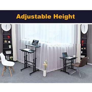 AIZ Mobile Standing Desk for Home Office and Small Spaces