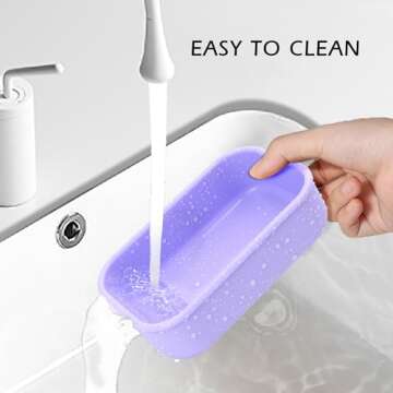 AIDIMMING Leakproof Silicone Soap Bar Holder for Travel