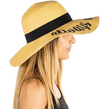 H-2017-AOV Embroidered Sun Hat for Stylish Beach Fun