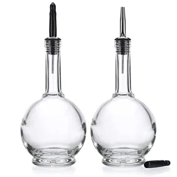 MosJos 17oz Glass Olive Oil Dispenser Set with Steel Spout