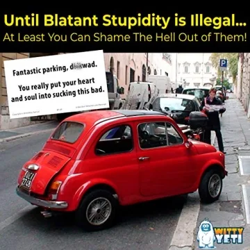 Witty Yeti Funny Crude Bad Parking Cards 50 Pk