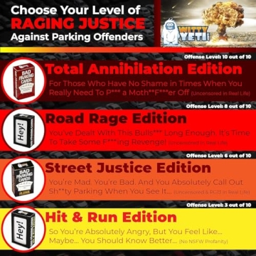 Witty Yeti Funny Crude Bad Parking Cards 50 Pk