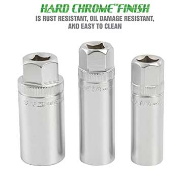 OEMTOOLS Magnetic Spark Plug Socket Set for All Vehicles