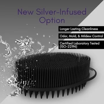 Avilana Silicone Exfoliating Body Scrubber - Gentle Shower Essential