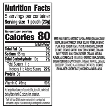 Annie's Organic Bernie's Farm Fruit Snacks, 5 Pouches, Gluten Free