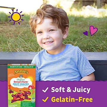 Annie's Organic Bernie's Farm Fruit Snacks, 5 Pouches, Gluten Free