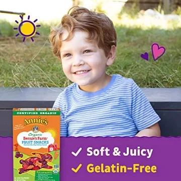 Annie's Organic Bernie's Farm Fruit Snacks, 5 Pouches, Gluten Free