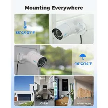 REOLINK 8CH 5MP Home Security Camera System, 6pcs Wired Outdoor PoE IP Cameras with Person/Vehicle/Pet Detection, 4K/8MP 8CH NVR with 2TB HDD for 24-7 Recording, RLK8-410B6-5MP