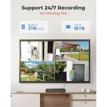 REOLINK 8CH 5MP Home Security Camera System, 6pcs Wired Outdoor PoE IP Cameras with Person/Vehicle/Pet Detection, 4K/8MP 8CH NVR with 2TB HDD for 24-7 Recording, RLK8-410B6-5MP