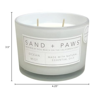 Sand + Paws Scented Candle Neutralizes Pet Odors