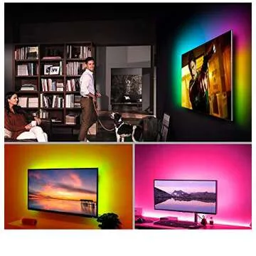 50FT Smart LED Strip Lights, Sync to Music with 40 Key Remote Controller，Lighting Strips with App Control LED Lights for Bedroom,Christmas Lights decration (Multi-Colored, 50FT)