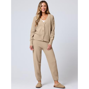 ANRABESS Women 2 Piece Cardigan Set for Cozy Fall Style