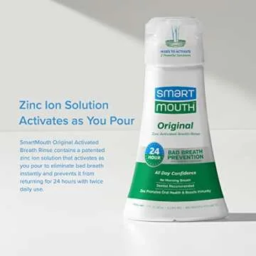 SmartMouth Mouthwash for Fresh Breath - 24 Hour Relief