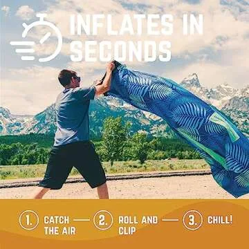 Chillbo Shwaggins Inflatable Couch – Cool Inflatable Lounger Easy Setup Inflatable Chair is Perfect for Beach Gear, Camping Fun and Festival Accessories.