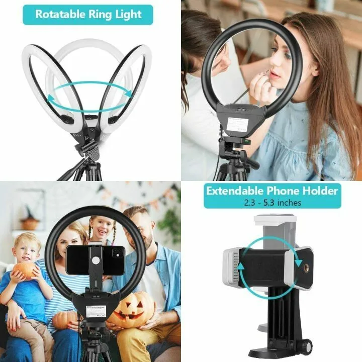 Sensyne 10'' Ring Light with Tripod & Phone Holder
