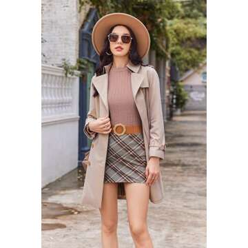 Ekouaer Womens Long Sleeve Tops Ribbed Fitted Thermal Shirts for Women Crew Neck Undershirt Trendy Under Scrubs Sweater Basic Layering Dirty Pink M