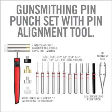 Real Avid Hammer Set & Punch Set - Essential Tool Kit for Gunsmithing