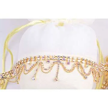 KAOYOO Rhinestone Tassel Chain for Creative Projects