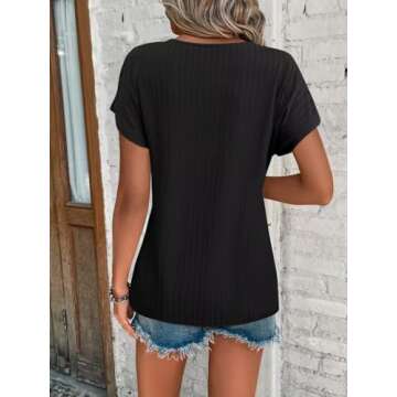 Bliwov Women's V Neck Summer Tops - Trendy & Comfortable Casual Wear