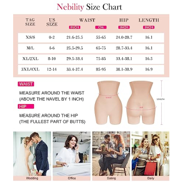 Nebility Women's Tummy Control Shapewear Body Shaper Shorts