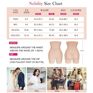 Nebility Women's Tummy Control Shapewear Body Shaper Shorts