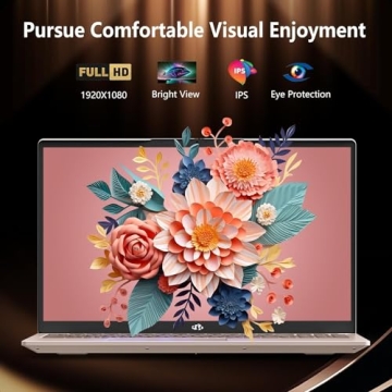 NIMO 15.6 FHD Student Laptop, 16GB RAM, 1TB SSD, Intel Pentium Quad-Core N100(Beat to i3-1115G4, Up to 3.4GHz), 2 Years Warranty, Backlit Keyboard, Fingerprint, Win 11, Rose Gold