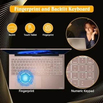 NIMO 15.6 FHD Student Laptop, 16GB RAM, 1TB SSD, Intel Pentium Quad-Core N100(Beat to i3-1115G4, Up to 3.4GHz), 2 Years Warranty, Backlit Keyboard, Fingerprint, Win 11, Rose Gold