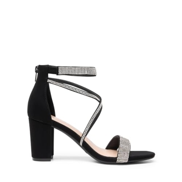 DREAM PAIRS Women's Chunk Low Heel Pump Sandals - Elegant Style
