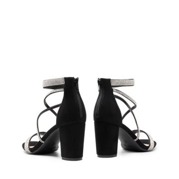 DREAM PAIRS Women's Chunk Low Heel Pump Sandals - Elegant Style