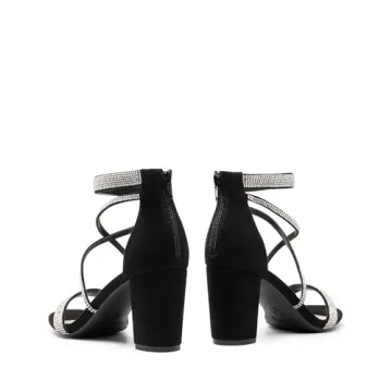 DREAM PAIRS Women's Chunk Low Heel Pump Sandals - Elegant Style