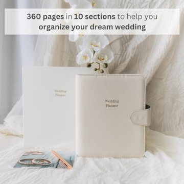 Linen Wedding Planning Book - Elegant Organizer for Couples