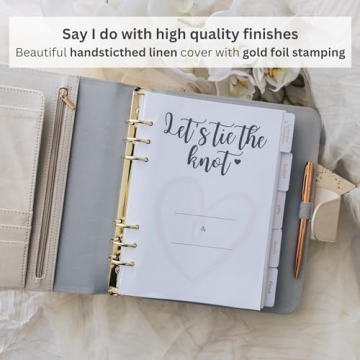 Linen Wedding Planning Book - Elegant Organizer for Couples