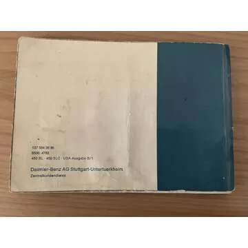 Mercedes 450 SL/SLC Owners Manual Reprint 1974-1976