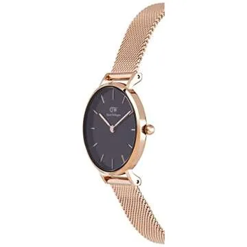 Daniel Wellington Petite Melrose 28mm Women's Watch, Stainless Steel (316L) Rose Gold Watch for Women