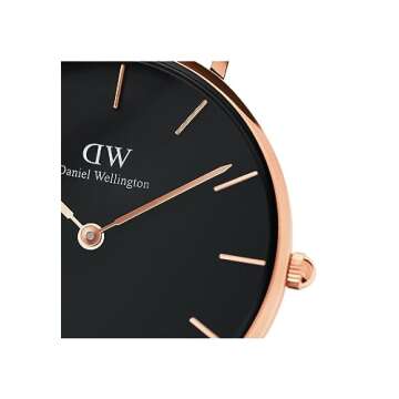 Daniel Wellington Petite Melrose 28mm Women's Watch, Stainless Steel (316L) Rose Gold Watch for Women