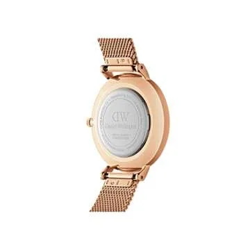 Daniel Wellington Petite Melrose 28mm Women's Watch, Stainless Steel (316L) Rose Gold Watch for Women