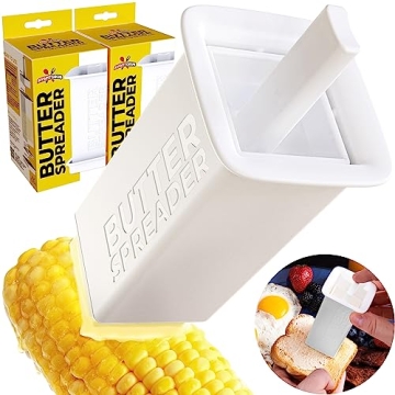 Mess-free Butter Spreader 2Pk Holds Twice the Butter for Corn Cobs, Bread, Waffles, Pancakes. Best H...