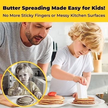 Mess-free Butter Spreader 2Pk Holds Twice the Butter for Corn Cobs, Bread, Waffles, Pancakes. Best Holder for all Butter Stick Sizes. Dishwasher Safe BPA-free Material W/Cap for Fresh Storage
