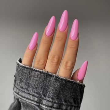 Glossy Pink Press On Nails for Women and Girls Daily Wear