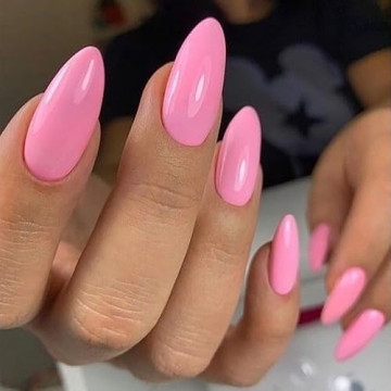 Glossy Pink Press On Nails for Women and Girls Daily Wear