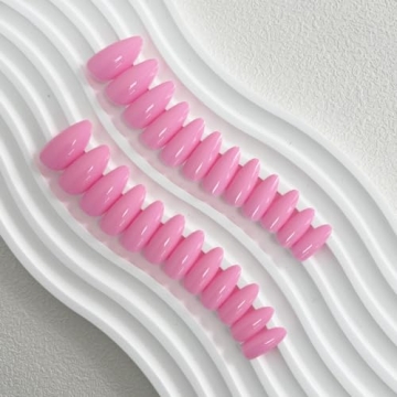 Glossy Pink Press On Nails for Women and Girls Daily Wear