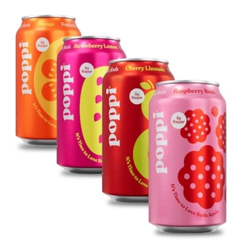 POPPI Sparkling Prebiotic Soda Variety 12 Pack