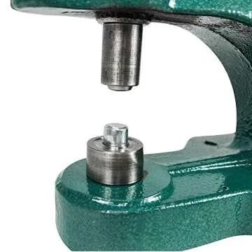 QWORK - Hand Press Heavy Duty Eyelet Grommet Machine Punch Tool Kit with 3 Dies and 1500 Pcs Silver Grommets